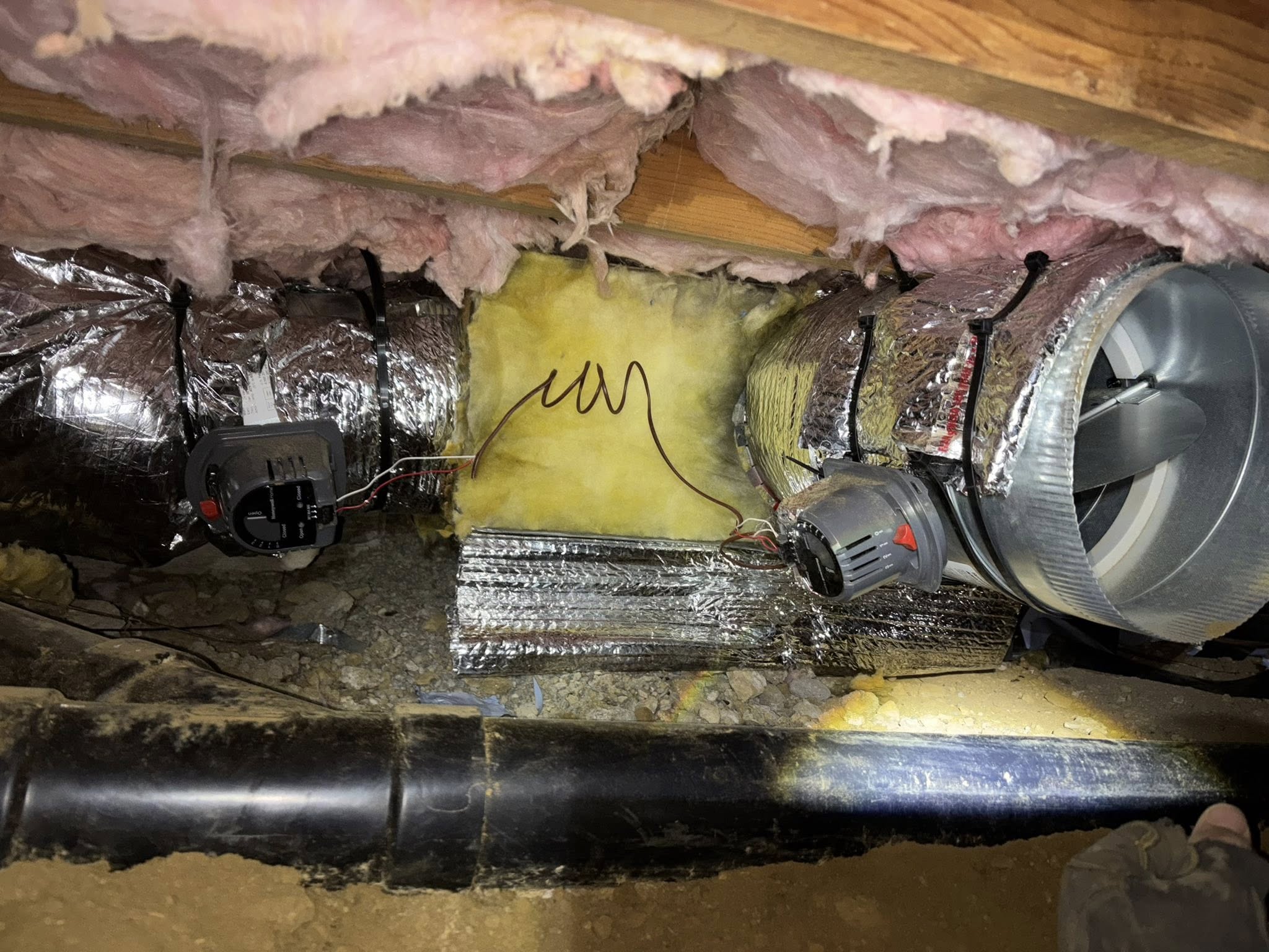 Flex duct installation